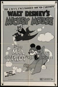 2g536 MAIL PILOT 1sh R74 Walt Disney, wacky art of pilot Mickey Mouse, uncensored!
