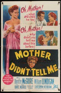 2g583 MOTHER DIDN'T TELL ME 1sh '50 Dorothy McGuire, William Lundigan, June Havoc!