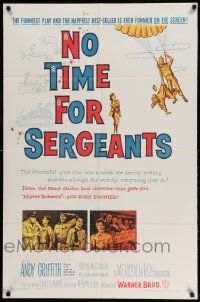 2g622 NO TIME FOR SERGEANTS 1sh '58 Andy Griffith, wacky Air Force paratrooper artwork!