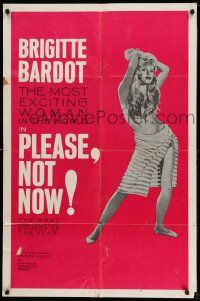 2g632 ONLY FOR LOVE 1sh '63 Roger Vadim's La Bride sur le cou, Brigitte Bardot on red background!