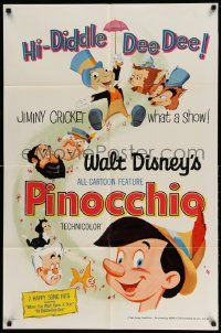2g664 PINOCCHIO 1sh R71 Disney classic fantasy cartoon about a wooden boy who wants to be real!