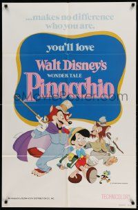 2g665 PINOCCHIO 1sh R78 Disney classic fantasy cartoon about a wooden boy who wants to be real!