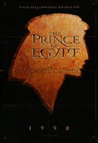 2g678 PRINCE OF EGYPT teaser DS 1sh '98 Dreamworks historical cartoon with Moses & Rameses!