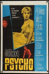 2g682 PSYCHO 1sh '60 sexy half-dressed Janet Leigh, Anthony Perkins, Alfred Hitchcock
