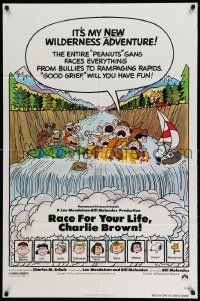 2g689 RACE FOR YOUR LIFE CHARLIE BROWN 1sh '77 Charles M. Schulz, art of Snoopy & Peanuts gang!