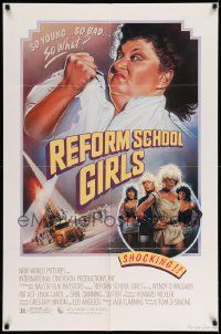 2g700 REFORM SCHOOL GIRLS 1sh '86 great Craig art of tough teacher, sexy Wendy O. Williams!