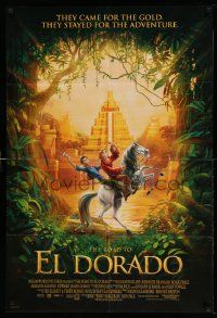 2g712 ROAD TO EL DORADO DS 1sh '00 cartoon, explorers on horse at the city of gold!