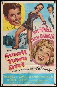 2g771 SMALL TOWN GIRL 1sh '53 Jane Powell, Farley Granger, super sexy Ann Miller's legs!