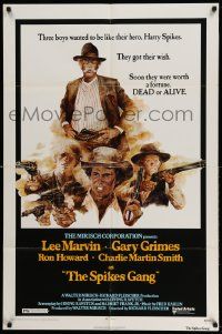 2g787 SPIKES GANG 1sh '74 directed by Richard Fleischer, cowboys Lee Marvin & Ron Howard by Jung!