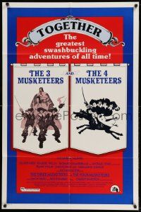 2g850 THREE MUSKETEERS/FOUR MUSKETEERS 1sh '76 swashbuckling adventure double-feature!