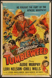 2g881 TUMBLEWEED 1sh '53 Audie Murphy fought the fury of the Apache warpath!