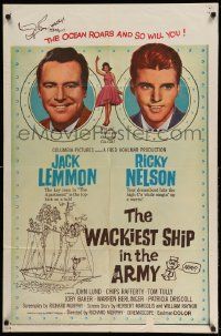 2g913 WACKIEST SHIP IN THE ARMY 1sh '60 Jack Lemmon & Ricky Nelson, the ocean roars & so will you!