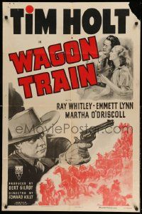 2g914 WAGON TRAIN style A 1sh R53 cowboy Tim Holt western, Ray Whitley!