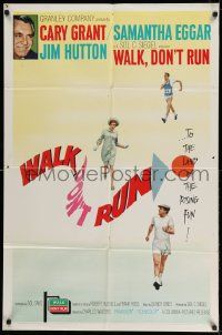 2g916 WALK DON'T RUN 1sh '66 Cary Grant & Samantha Eggar at Tokyo Olympics!