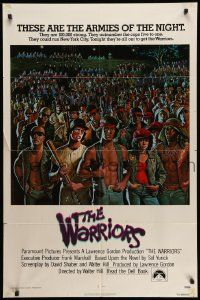 2g923 WARRIORS int'l 1sh '79 Walter Hill, Jarvis artwork of the armies of the night!
