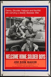 2g934 WELCOME HOME SOLDIER BOYS 1sh '71 Joe Don Baker, Green Berets return from Vietnam!