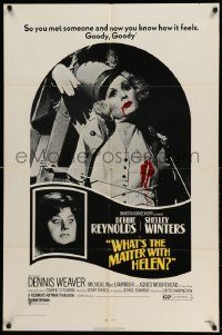 2g940 WHAT'S THE MATTER WITH HELEN 1sh '71 Debbie Reynolds, Shelley Winters, wild horror image!