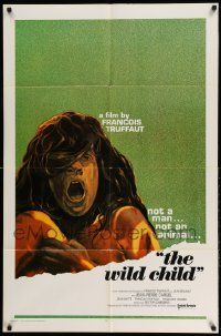 2g953 WILD CHILD int'l 1sh '70 Francois Truffaut's classic L'Enfant Sauvage, not a man or animal!