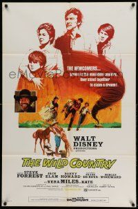 2g954 WILD COUNTRY 1sh '71 Disney, artwork of Vera Miles, Ron Howard and brother Clint Howard!