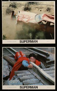 2h147 SUPERMAN 2 color 8x10 stills '78 Christopher Reeve in title role in action!
