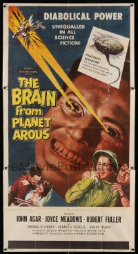 2j267 BRAIN FROM PLANET AROUS 3sh '57 diabolical power made him most feared man in the universe!