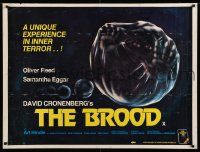 2j178 BROOD British quad '80 David Cronenberg, art of monster in embryo, they're waiting for YOU!