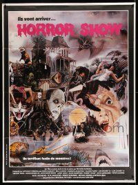 2j193 HORROR SHOW French 1p '79 great art of Lugosi, Hitchcock, Karloff, Chris Lee & many more!