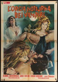 2j251 VAMPIRE'S NIGHT ORGY Italian 1p '75 great different art of sexy female blood-suckers!