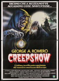 2j204 CREEPSHOW Italian 2p '83 George Romero & Stephen King, great different Casaro horror art!