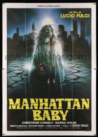 2j207 EYE OF THE EVIL DEAD Italian 2p '82 Lucio Fulci's Manhattan Baby, Enzo Sciotti art of ghoul!