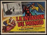 2j304 FLASH GORDON Mexican LC R60s best serial ever, close up of Buster Crabbe fighting wacky ape!
