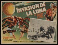 2j334 MISSILE TO THE MOON Mexican LC '59 astronauts drag dead comrade, cool monster border art!
