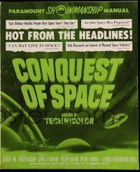 2j254 CONQUEST OF SPACE pressbook '55 George Pal sci-fi, see how it will happen in your lifetime!