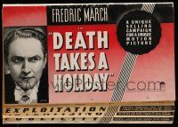 2j255 DEATH TAKES A HOLIDAY pressbook '34 Fredric March as literal Death in human form, super rare