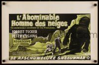2k263 ABOMINABLE SNOWMAN OF THE HIMALAYAS Belgian '57 Peter Cushing, dreaded man-beast of Tibet! is