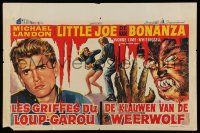 2k279 I WAS A TEENAGE WEREWOLF Belgian '60s AIP classic, art of monster Michael Landon & sexy babe