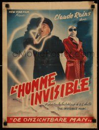 2k280 INVISIBLE MAN Belgian R50s Claude Rains, HG Wells, cool completely different artwork!