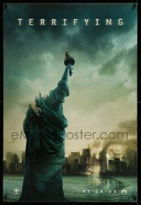 2k143 CLOVERFIELD teaser 1sh '08 wild image of destroyed New York & Lady Liberty decapitated!