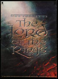 2k125 LORD OF THE RINGS 22x30 commercial poster '78 JRR Tolkien, cool art of title carved in stone