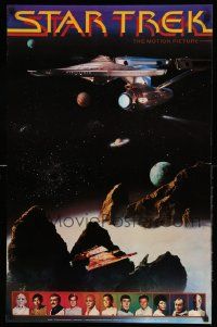 2k129 STAR TREK 2-sided 22x34 commercial poster '79 William Shatner & cast, Enterprise, 3D image!