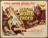 2k018 DAY THE WORLD ENDED 1/2sh '56 Kallis art of sexy girl attacked by monster from Hell!