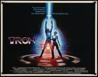 2k044 TRON 1/2sh '82 Walt Disney sci-fi, Jeff Bridges in a computer, cool special effects!