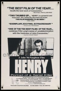 2k161 HENRY: PORTRAIT OF A SERIAL KILLER 1sh '91 cool image of Michael Rooker in title role!