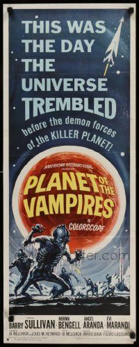 2k081 PLANET OF THE VAMPIRES insert '65 Mario Bava, beings of the future, great Reynold Brown art!