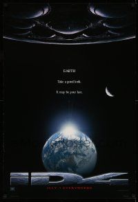 2k163 INDEPENDENCE DAY style B teaser 1sh '96 great image of enormous alien ship over Earth!