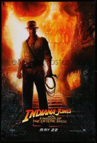 2k166 INDIANA JONES & THE KINGDOM OF THE CRYSTAL SKULL teaser 1sh '08 Drew art of Harrison Ford!
