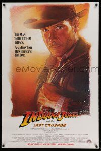 2k168 INDIANA JONES & THE LAST CRUSADE advance 1sh '89 Ford over a white background by Drew Struzan