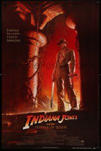 2k173 INDIANA JONES & THE TEMPLE OF DOOM NSS style 1sh '84 Harrison Ford, Bruce Wolfe art!
