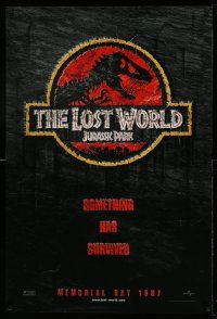 2k180 JURASSIC PARK 2 teaser 1sh '96 The Lost World, something has survived!