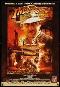 2k194 RAIDERS OF THE LOST ARK IMAX DS 1sh R12 great art of adventurer Harrison Ford by M. Raats!
